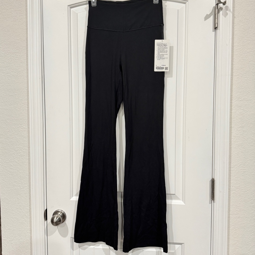 NWT Lululemon Groove SHR Flare Pant Nulu, Sz 6, Black